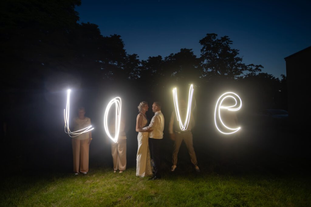 Lightpainting Love bei Slubice
